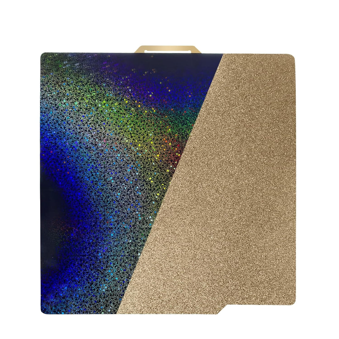 IdeaFormer Rainbow PEY+Textured Gold PEI Spring Steel Build Plate, 257×257mm for Bambu Lab X1 X1C X1E P1P P1S A1