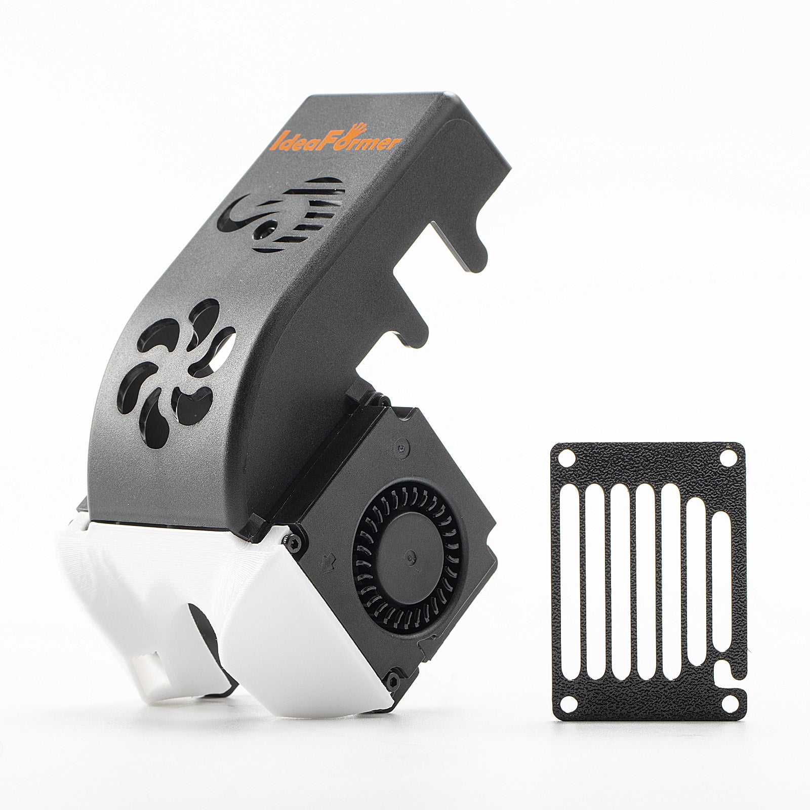 IdeaFormer IR3 V2 3D打印机打印头罩，配有侧面冷却风扇和后挡板（含4颗螺丝）