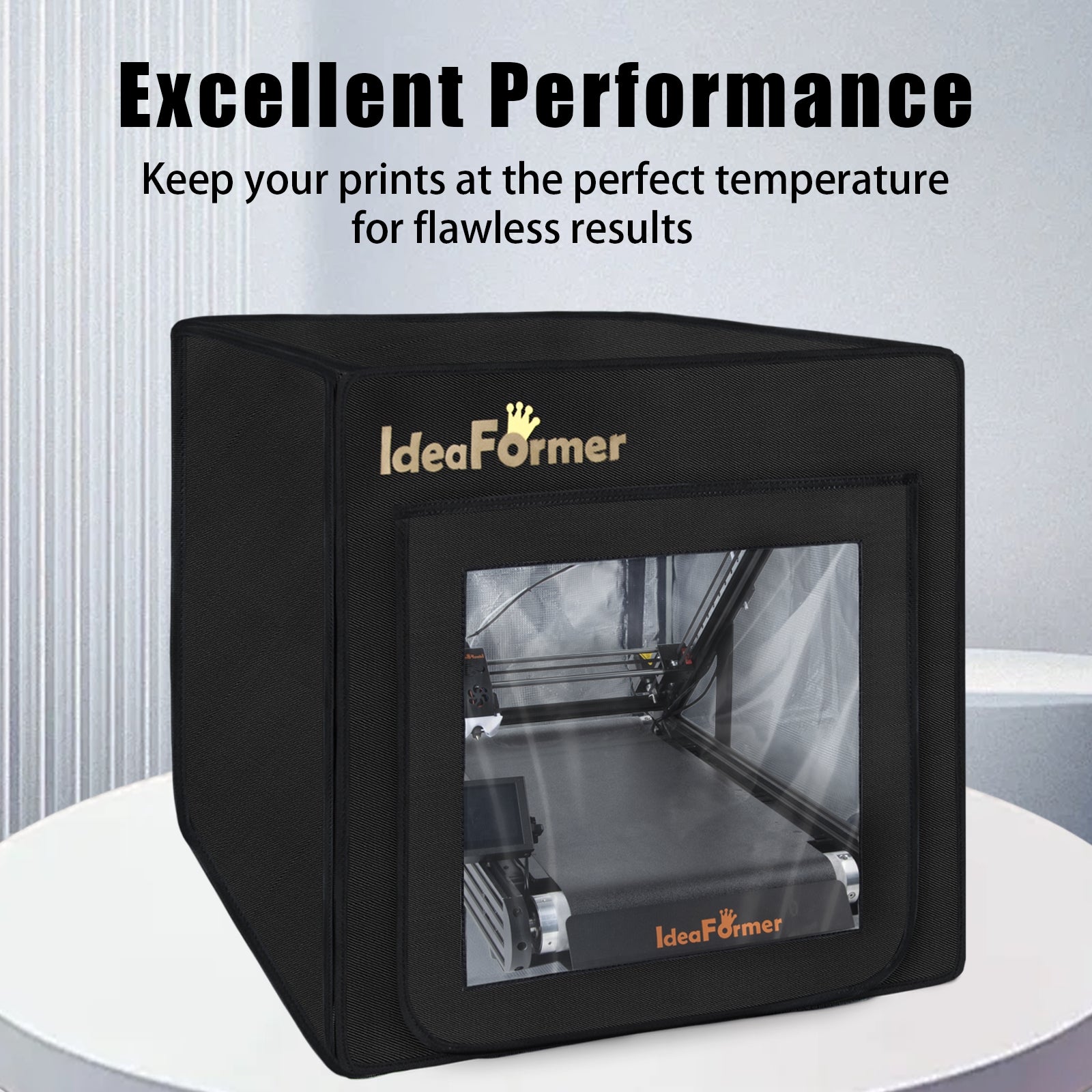 IdeaFormer Official IR3 V2 3D Printer Enclosure, Premium Fireproof Dustproof Tent Constant Temperature Protective Cover for IR3 V2 3D Printer