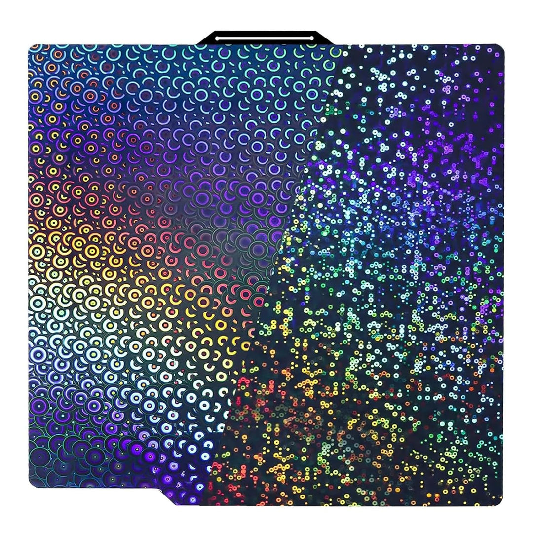 IdeaFormer Rainbow Confetti PEF+Galaxy PEY Spring Steel Build Plate, 257×257mm for Bambu Lab X1 X1C X1E P1P P1S A1