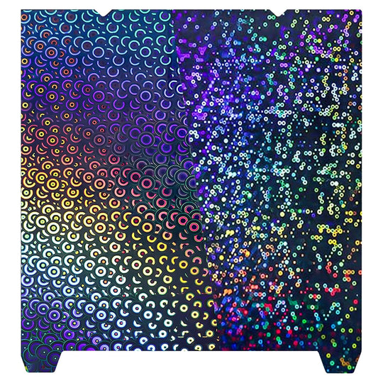 IdeaFormer Smooth Rainbow Circles + Kaleidoscope PEK Spring Steel Build Plate, 315×310mm for Creality K1 Max/Ender 3 V3 Plus