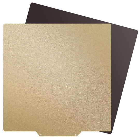 IdeaFormer Double-Sided Gold Textured PEI Spring Steel Build Plate with Magnatic Plate, 310×320mm for Ender 3 Max/Ender 3 Max Neo/CR-10 V2/V3/CR-10S Pro/CR-X/CR-10 Pro V2/Kobra Plus/Sovol SV04