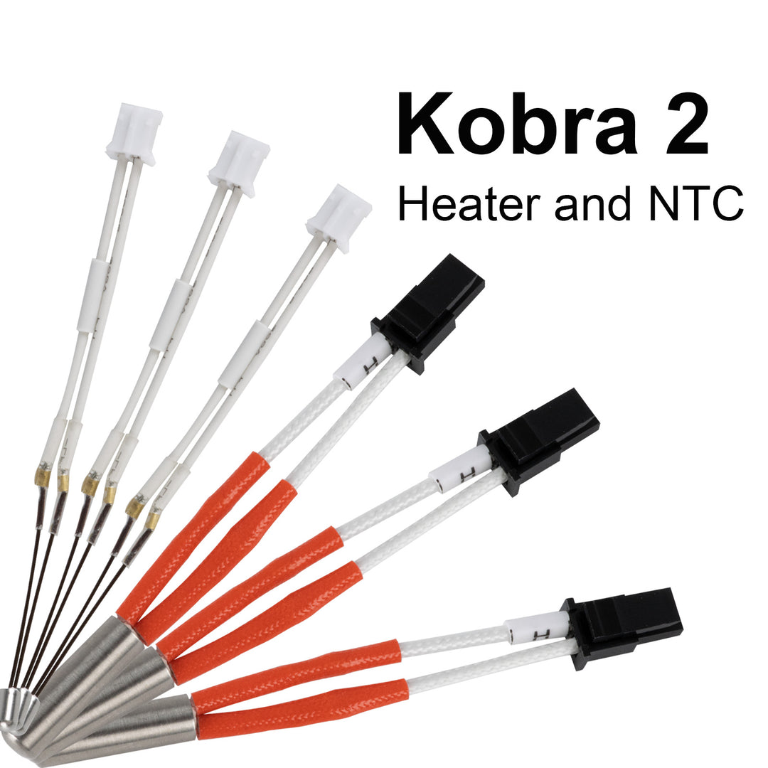 IdeaFormer 2PCS Heating Tube for Kobra2 Hotend 24V 60W Thermistor Heating Rod Cartridge Heater 3D Printer Parts Cartridge Thermistor