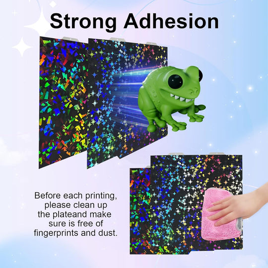 IdeaFormer Rainbow Confetti PEF+Galaxy PEY Spring Steel Build Plate, 184×184mm for Bambu Lab A1 MIni