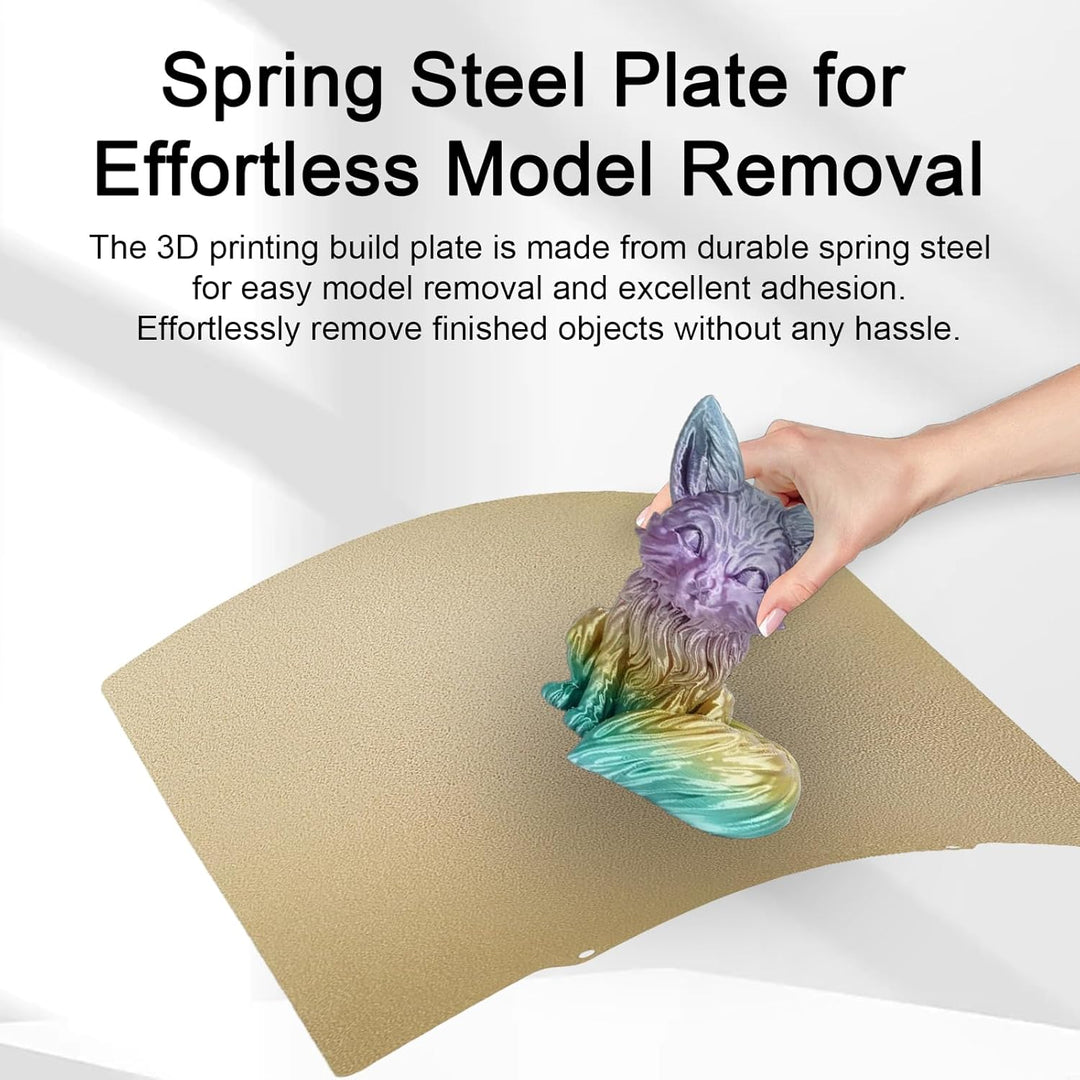 IdeaFormer Double-Sided Gold Textured PEI Spring Steel Build Plate with Magnatic Plate, 310×320mm for Ender 3 Max/Ender 3 Max Neo/CR-10 V2/V3/CR-10S Pro/CR-X/CR-10 Pro V2/Kobra Plus/Sovol SV04