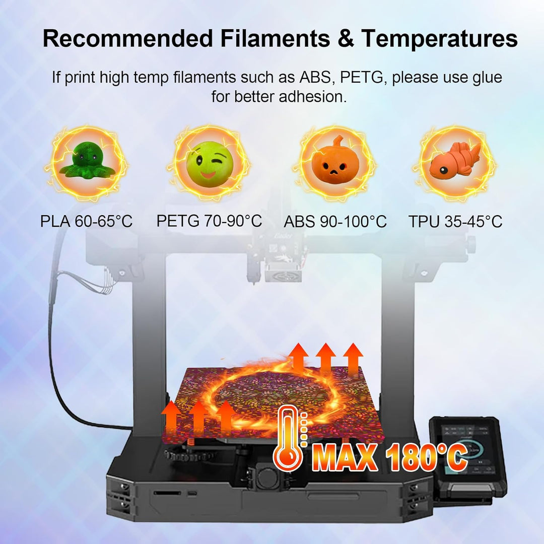 IdeaFormer Rainbow Gear PEW+Plaid PES Spring Steel Build Plate, 235x235mm for Creality K1C/K1/SE/Ender 5 S1/Ender 3/Ender 3 Pro/Ender 3 V2/Ender 3 S1 Pro/Ender 3 Neo