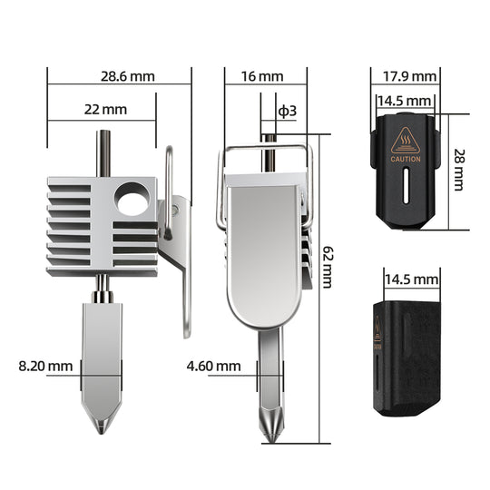 IdeaFormer Upgrade Quick-Release & High-Temperature Resistant Hotend Extruder Kit, with 0.4mm Detachable Nozzle, for Creality SPARKK i7