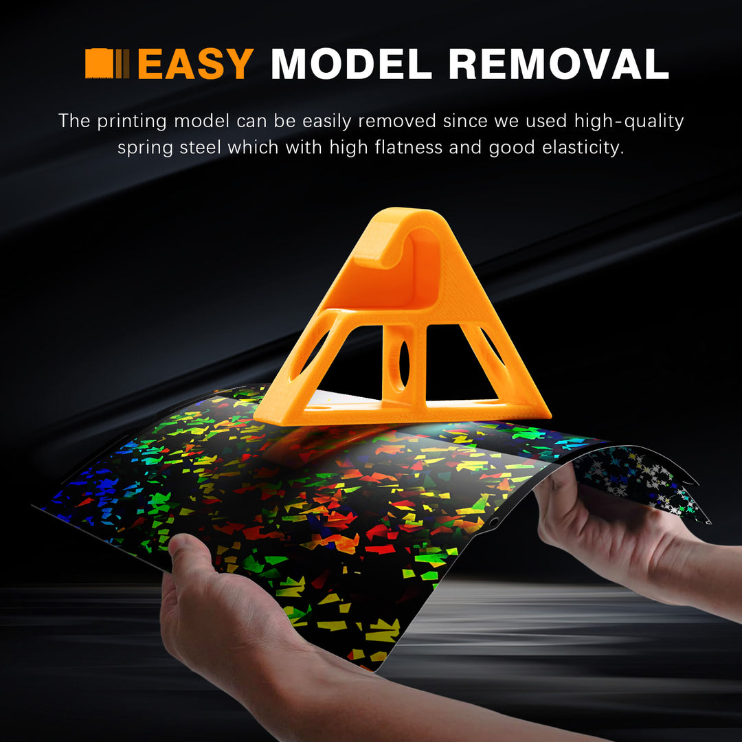 IdeaFormer Rainbow Confetti PEF+Galaxy PEY Spring Steel Build Plate, 276×293mm for Snapmaker U1 3D Printer