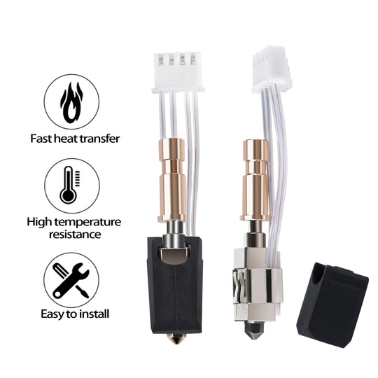 Upgrade Ceramic Hotend for  Anycubic S1/S1C,  Extruder Print Head Kit with Heater Block， Heating Cartridge Thermistor，0.4mm Hardened Steel Nozzle for Anycubic S1/S1C 3D Printer