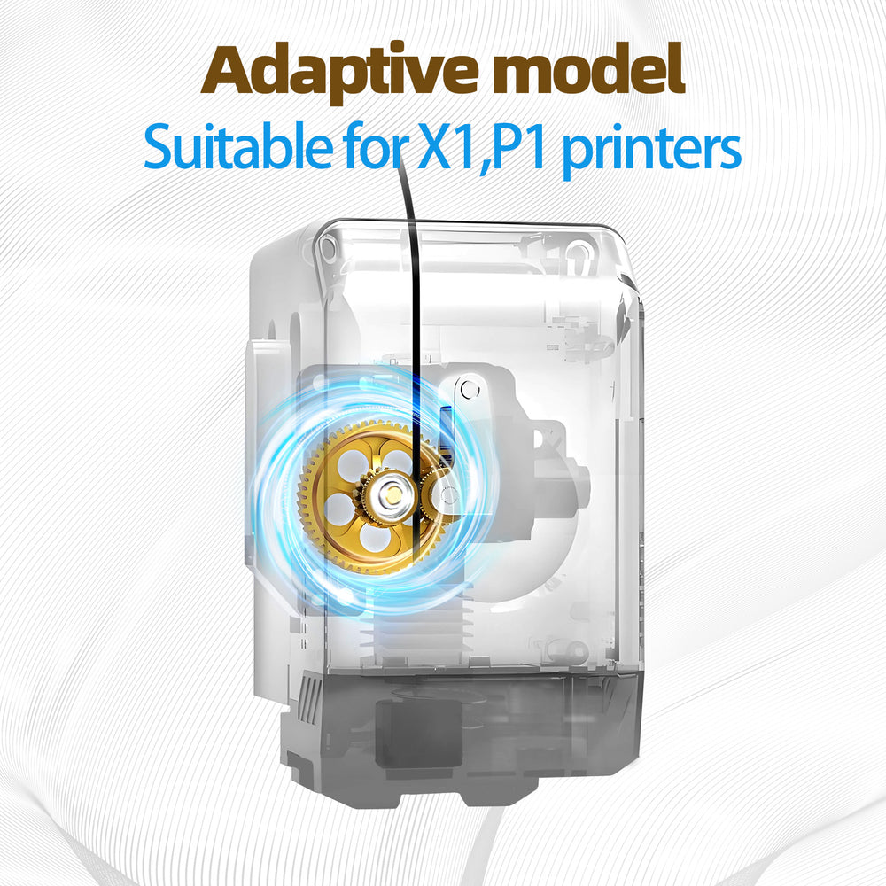 IdeaFormer Extruder Gear for Bambu Lab P1P P1S A1 X1 X1 Carbon, Copper Alloy + Aluminum Alloy Metal Ｇear for Bambu Lab X1 P1 Series Printer