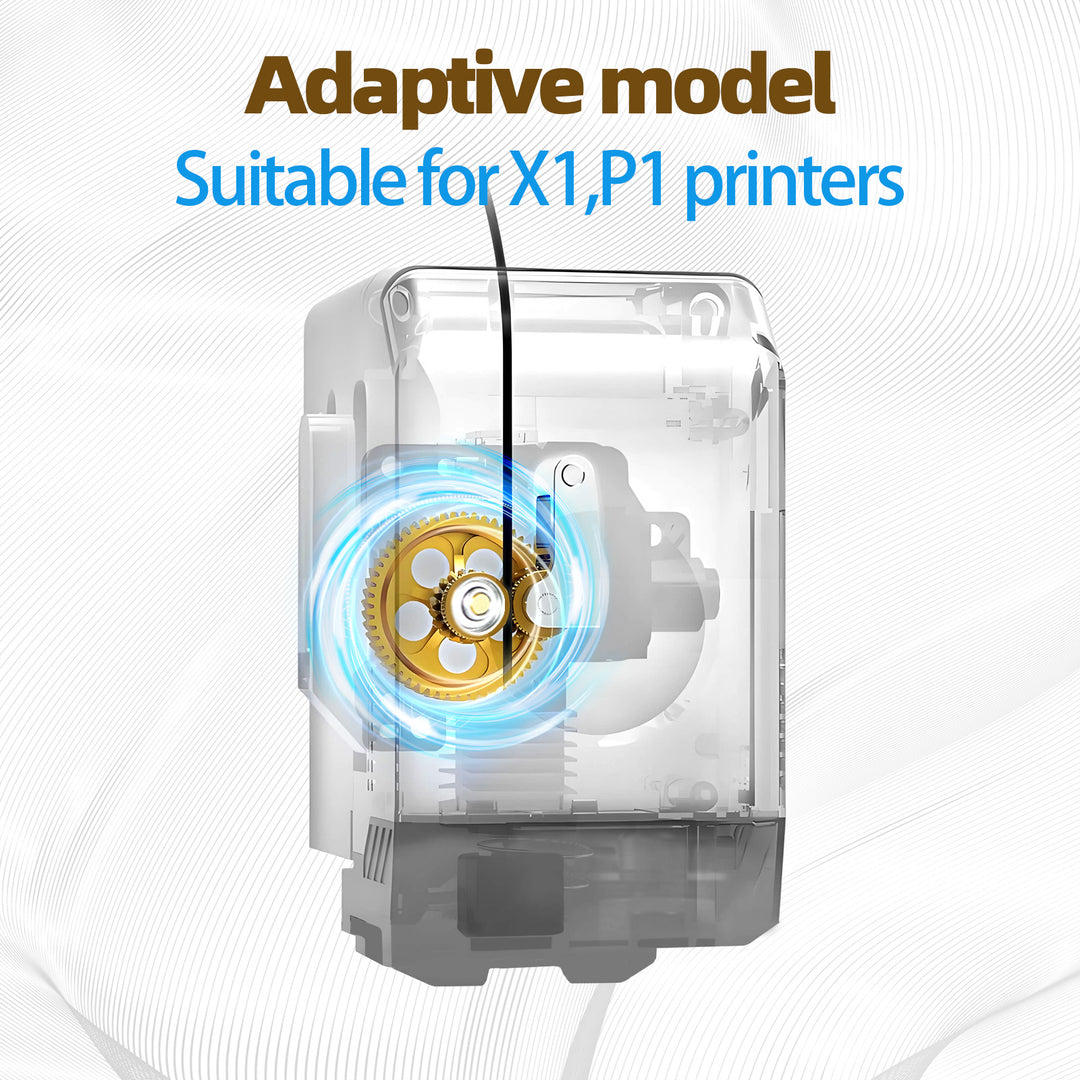IdeaFormer Extruder Gear for Bambu Lab P1P P1S A1 X1 X1 Carbon, Copper Alloy + Aluminum Alloy Metal Ｇear for Bambu Lab X1 P1 Series Printer