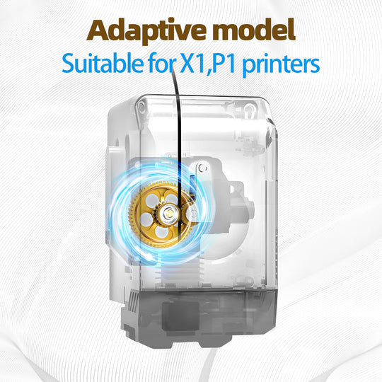 IdeaFormer Extruder Gear for Bambu Lab P1P P1S A1 X1 X1 Carbon, Copper Alloy + Aluminum Alloy Metal Ｇear for Bambu Lab X1 P1 Series Printer