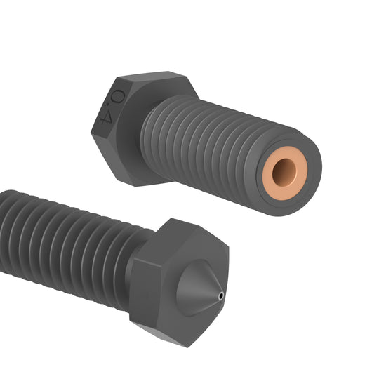 2Pcs CHT Volcano Nozzle Hardened Steel, 0.6mm High Flow Volcano Hotend Extruder Nozzles for Artillery Genius, Sidewinder X, X2, for Anycubic Vyper, Kobra Plus, Kobra Max for 1.75mm Filament