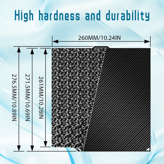 IdeaFormer Smooth Diamond PEO+Carbon Fiber PET Spring Steel Build Plate, 260×271mm for Elegoo Centauri Carbon