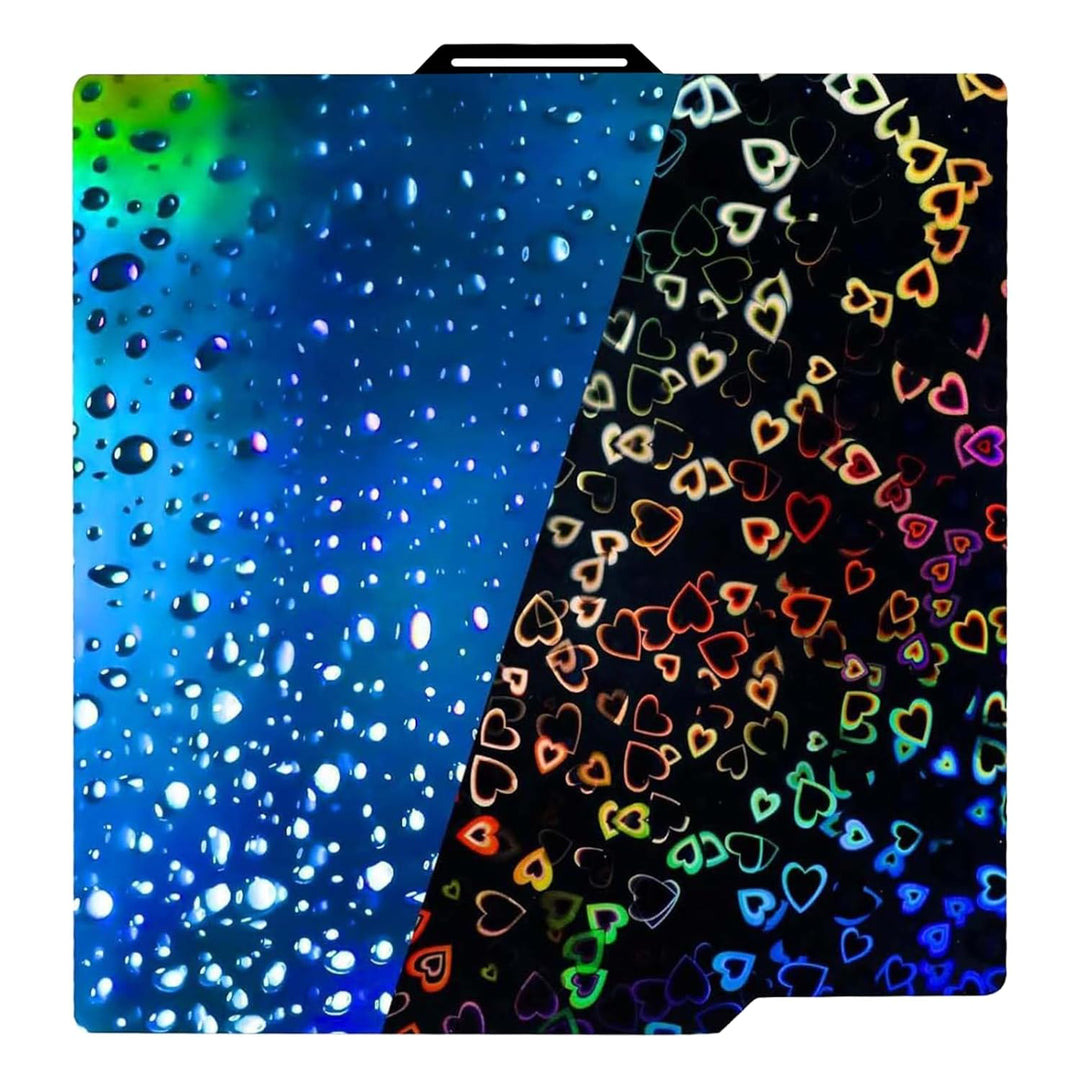 IdeaFormer Smooth Sweetheart+Waterdrop PEH Spring Steel Build Plate, 257×257mm for Bambu Lab X1 X1C X1E P1P P1S A1