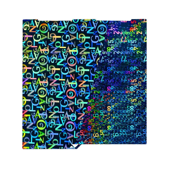 IdeaFormer Smooth Digit+Letter PEN Spring Steel Build Plate, 256x268mm for Anycubic Kobra 3/Kobra 3 Combo/Kobra 3 V2