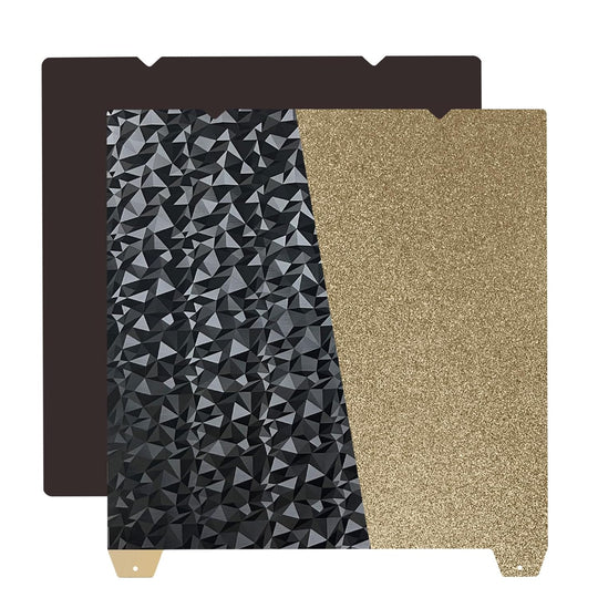 IdeaFormer Diamond PEO+Textured Gold PEI Spring Steel Build Plate with Magnetic Plate, 235×235mm for Creality K1/K1 SE/K1C/Ender 3 S1/Ender 3 S1 Pro/Ender 5 S1/Ender 3 V3 SE/KE/Ender 3 V2/Neo