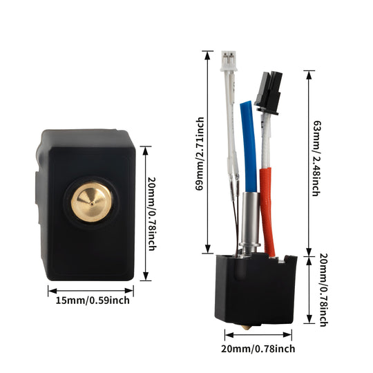 Kobra 2 Hotend 3D Printer Extruder V5 J-Head Print Head with Silicone Sock 0.4mm Nozzle 24V Ceramic Cartridge Heater ONLY for Kobra 2, Kobra 2 Plus, Kobra 2 Max, Kobra 2 Pro, Kobra 2 Neo