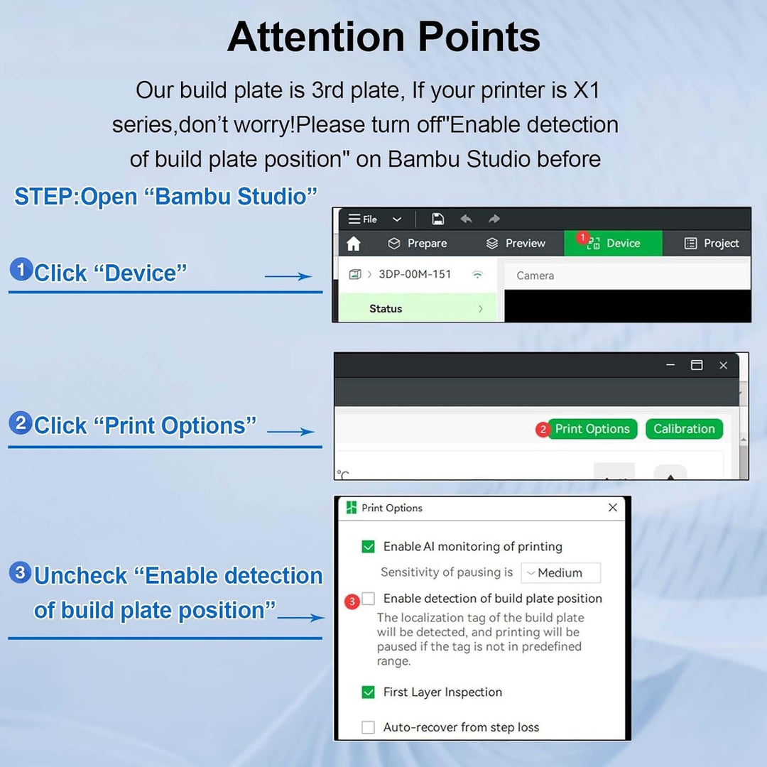IdeaFormer Smooth Sweetheart+Waterdrop PEH Spring Steel Build Plate, 257×257mm for Bambu Lab X1 X1C X1E P1P P1S A1