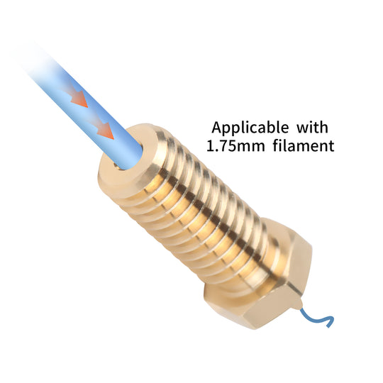 Iderformer 5PCS Brass Nozzles for X-PLUS3, 3D Printer Parts High Speed 0.4/0.6/0.8/1.0mm Brass Nozzles Kit for QIDI X-SMART3/X-PLUS3/X-MAX3