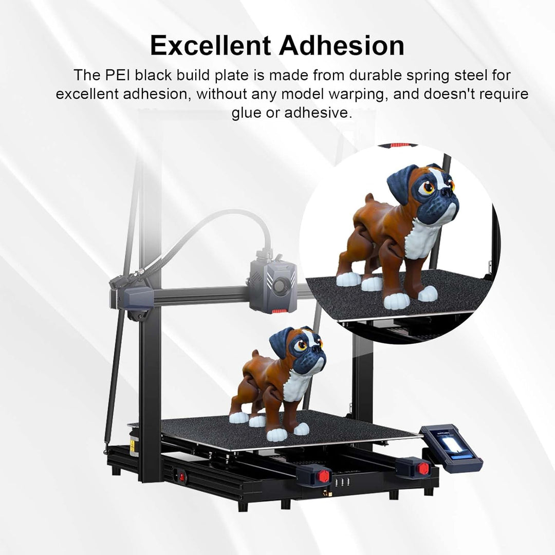 IdeaFormer Double-Sided Black Textured PEI Spring Steel Build Plate, 430x430mm for Anycubic Kobra 2 Max/for Elegoo Neptune 3 Max/Neptune 4 Max