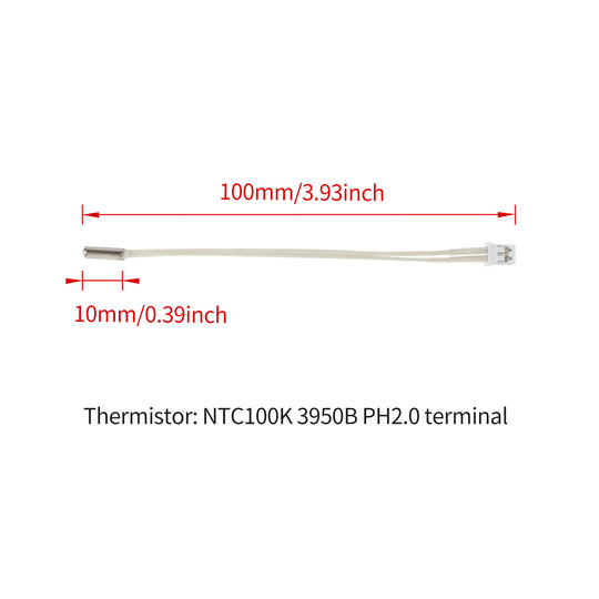 Heating Tube For Elegoo Neptune 4 Hotend Neptune 4 Pro 24V 50W XH2.54 Thermistor Heating Rod Cartridge Heater 3d Printer Parts