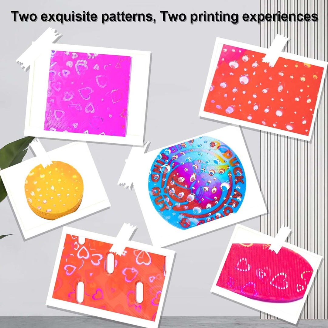 IdeaFormer Smooth Sweetheart+Waterdrop PEH Spring Steel Build Plate, 257×257mm for Bambu Lab X1 X1C X1E P1P P1S A1