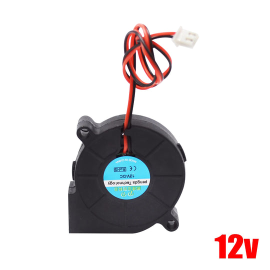 IdeaFormer 2Pcs 5015 12V&24V Cooling Turbo Fan Brushless 3D Printer Parts 2Pin For Extruder DC Cooler Blower Plastic Fans