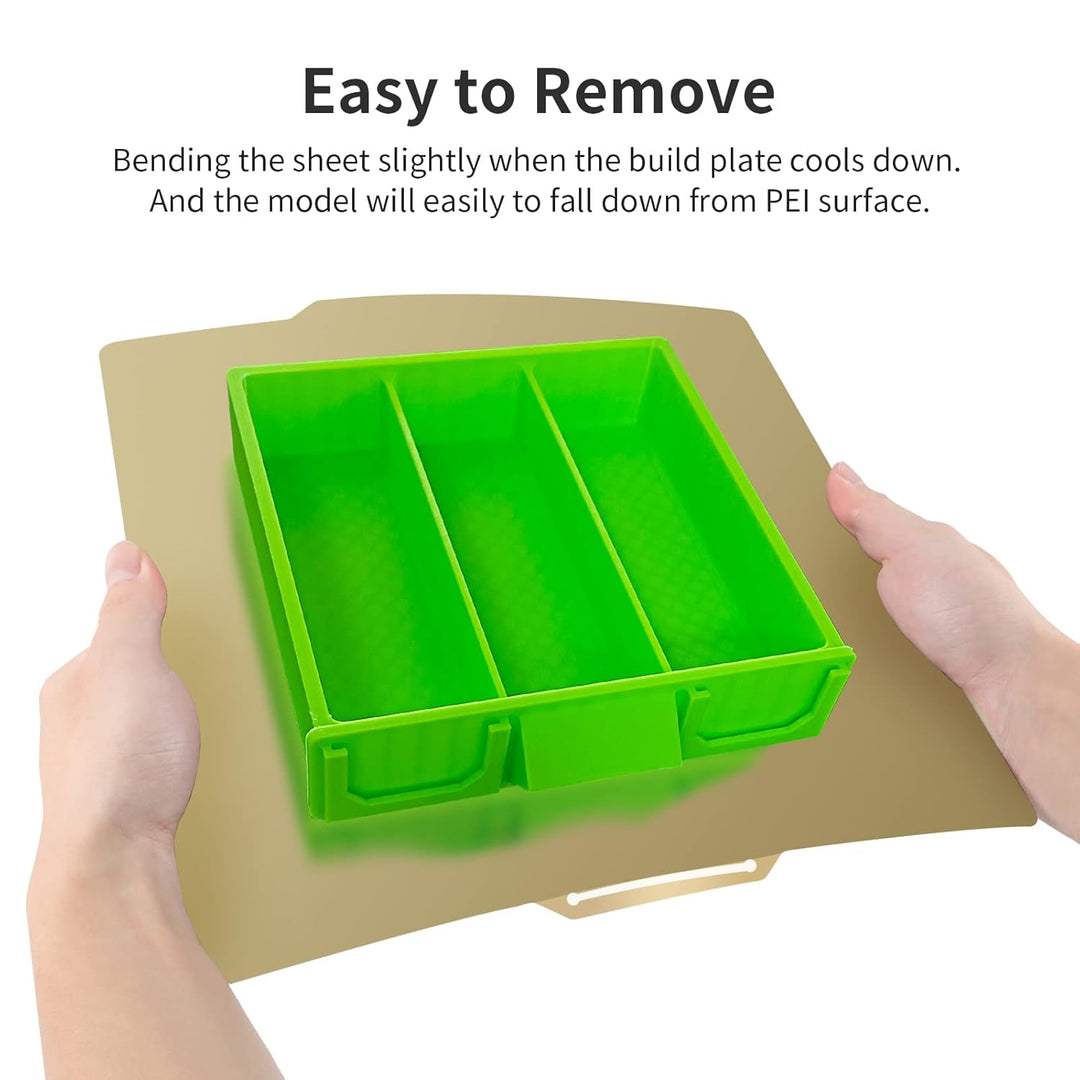 IdeaFormer Textured PEI+ Smooth PEI Gold Spring Steel Build Plate, 257×257mm for Bambu Lab X1 X1C X1E P1P P1S A1