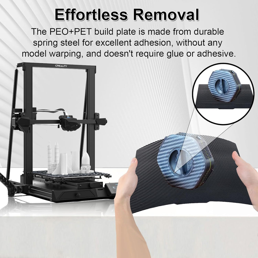 IdeaFormer Diamond PEO+Carbon Fiber PET Spring Steel Build Plate with Magnetic Plate, 310×310mm for Artillery Sidewinder X1/X2 for Creality CR-10/CR-10S/Anet A8 Plus for QiDi Plus 4