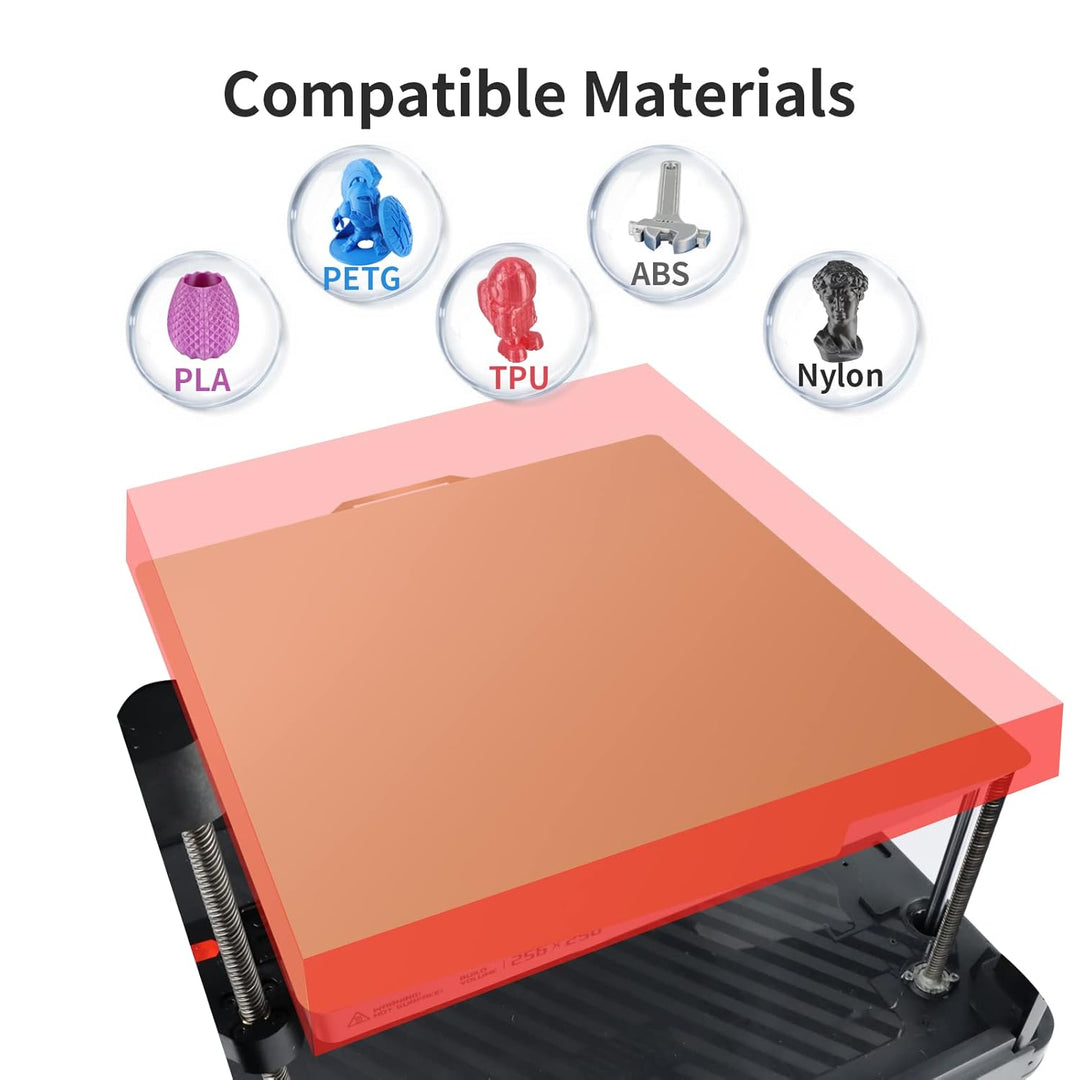 IdeaFormer Textured PEI+ Smooth PEI Gold Spring Steel Build Plate, 257×257mm for Bambu Lab X1 X1C X1E P1P P1S A1