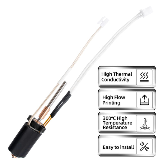 Upgrade Ceramic Hotend for  Creality Hi/Hi Combo, Extruder Printer Head Kit with 0.4mm High Flow Bimetallic Nozzle, Heated Ceramic Ring, Titanium Alloy Throat for Creality Hi/Hi Combo 3D printer