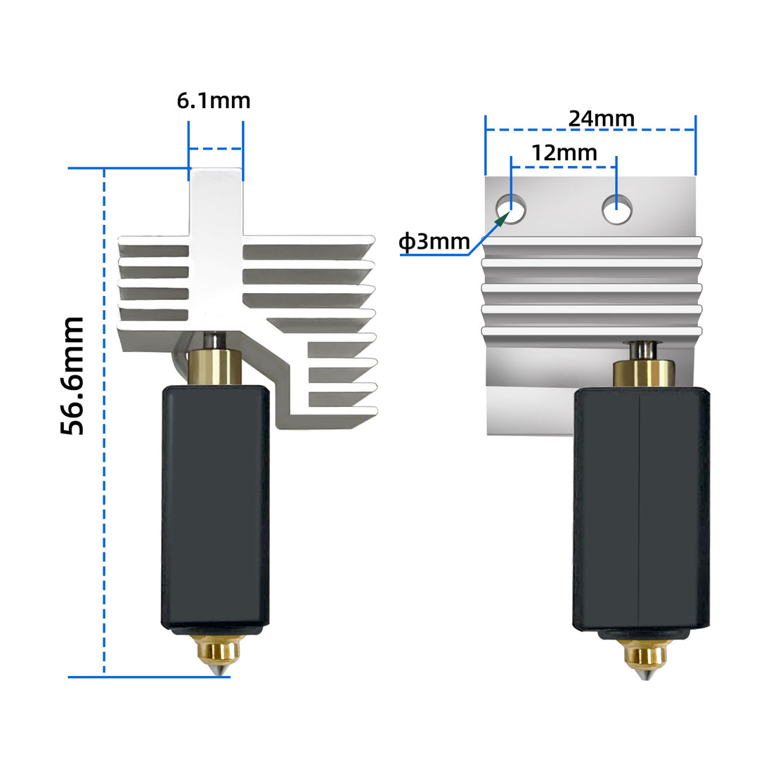 IdeaFormer Integrated hotend for Elegoo Centauri Carbon， with 0.4mm Hard Steel + Copper Alloy Nozzle, NTC 100k Thermistor for Elegoo