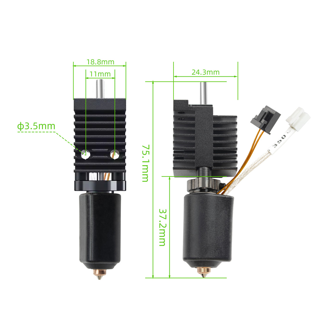 IdeaFormer Ceramic Hotend for Creality K2 Plus, 3D Printer  Head Upgraded Annular Heating Magnet Titanium alloy throat, with 0.4mm Hardened Steel Nozzle for K2 Plus