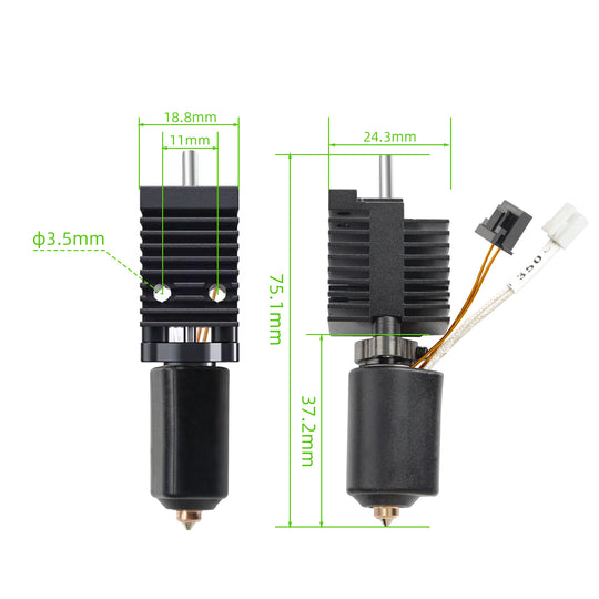 IdeaFormer Ceramic Hotend for Creality K2 Plus, 3D Printer  Head Upgraded Annular Heating Magnet Titanium alloy throat, with 0.4mm Hardened Steel Nozzle for K2 Plus
