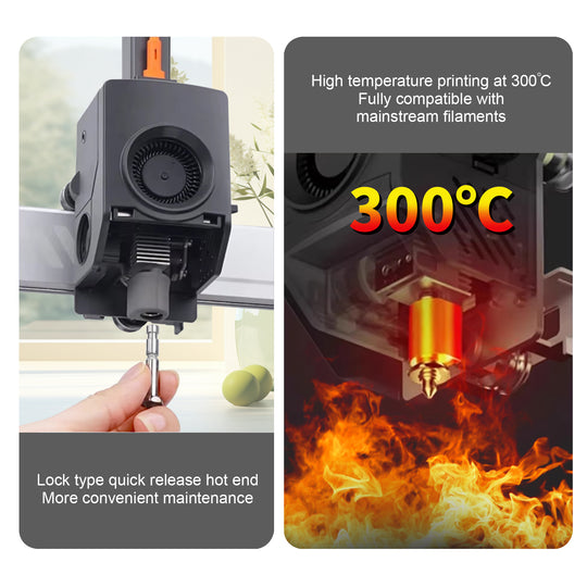 IdeaFormer Ceramic Hotend for Anycubic Kobra3 Max, with 24V 80W Ceramic heating element, 0.4mm Integrated Nozzle for K3 Max Series printer