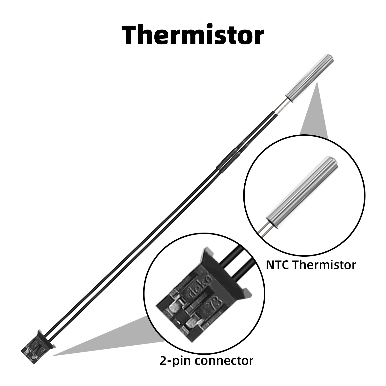 IdeaFormer 1 PCS 24V 80W heating Rod, 1 PCS thermistor High Temperature Sensor Kit, Quick Replacement Extruder Hotend Heating Element for IR3 V2 3D Printer