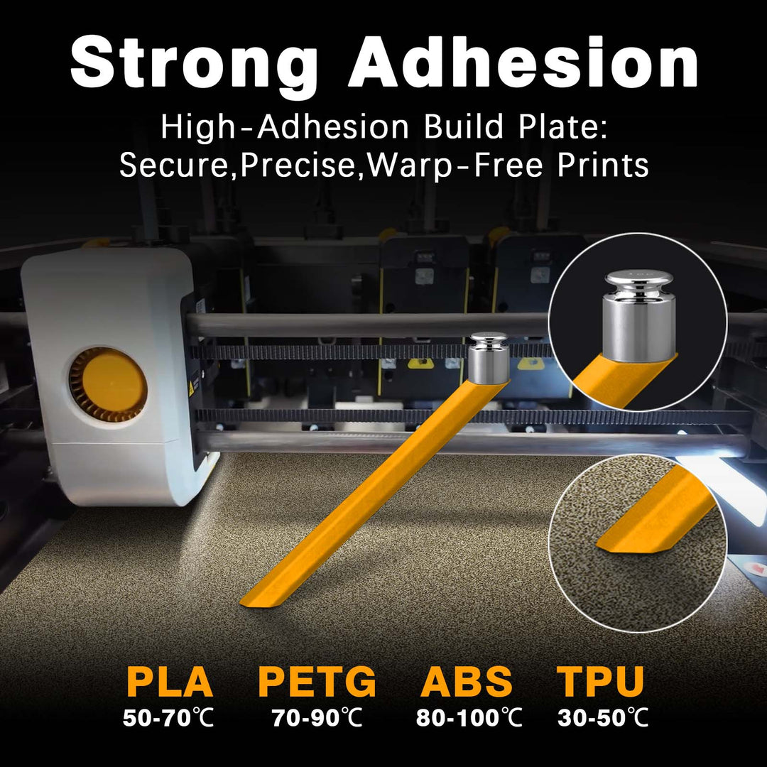 IdeaFormer 両面ゴールドテクスチャPEIスプリングスチールビルドプレート、276×293mm、Snapmaker U1 3Dプリンター用、プリントサイズ270×270mm