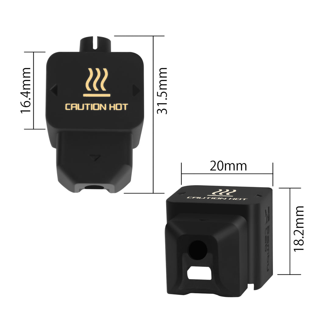 IdeaFormer 4 PCS Print Head Silicone Sleeve, Cover to Protect and Thermal Insulation for Bambu Lab H2D Printer