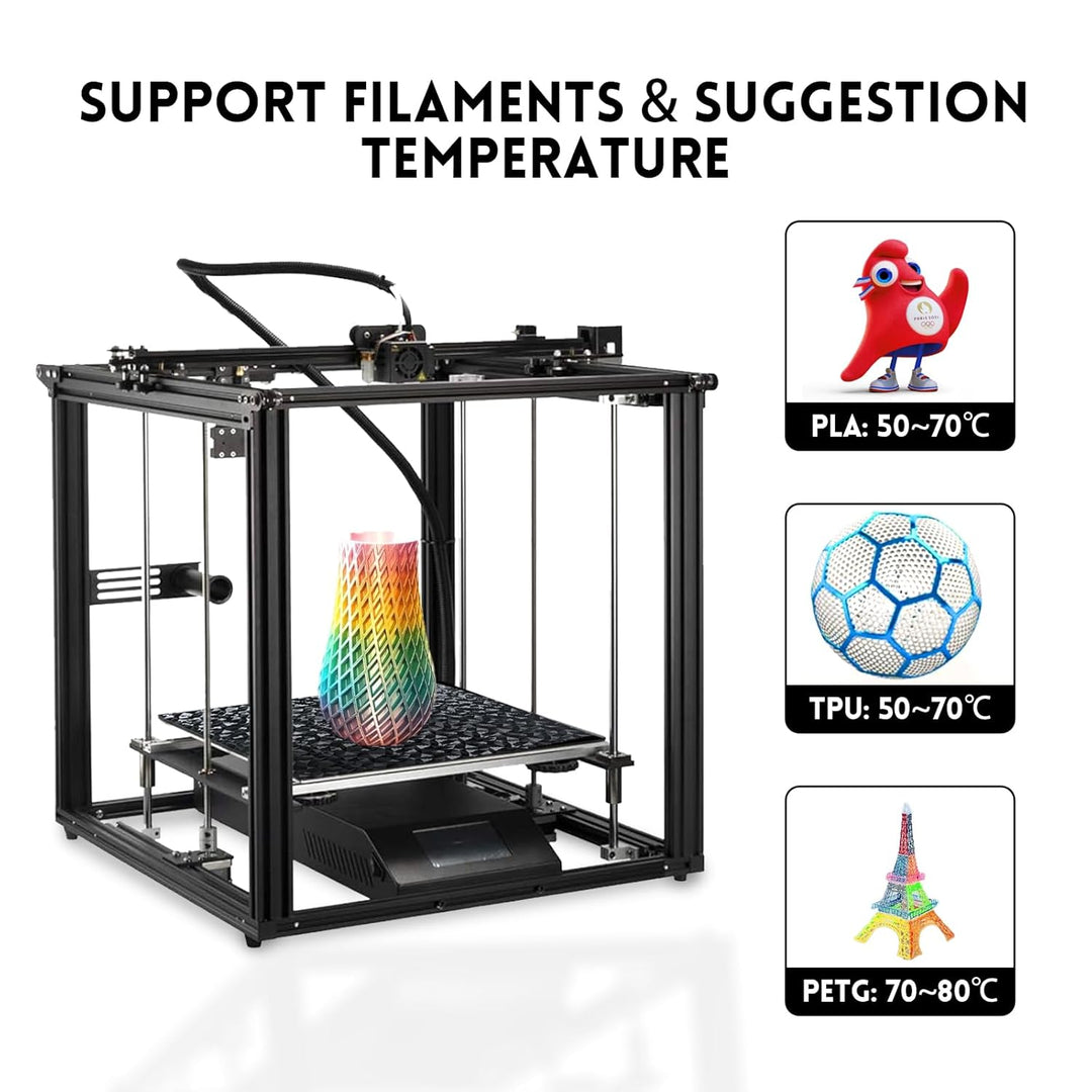 IdeaFormer Diamond PEO+Carbon Fiber PET Spring Steel Build Plate with Magnetic Plate, 370x377mm for Creality Ender 5 Plus