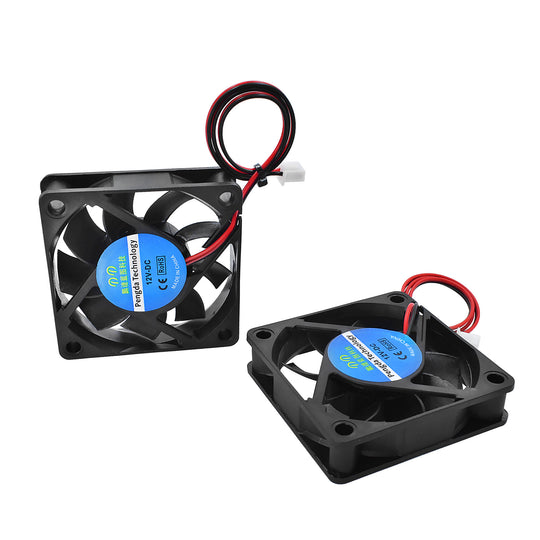IdeaFormer 2Pcs 6015 12V&24V Cooling Turbo Fan Brushless 3D Printer Parts 2Pin For Extruder DC Cooler Blower Plastic Fans