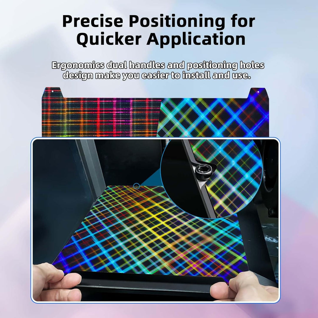 IdeaFormer Rainbow Plaid+ Mesh PES Spring Steel Build Plate, 235x235mm for Creality K1C/K1/SE/Ender 5 S1/Ender 3/Ender 3 Pro/Ender 3 V2/Ender 3 S1 Pro/Ender 3 Neo