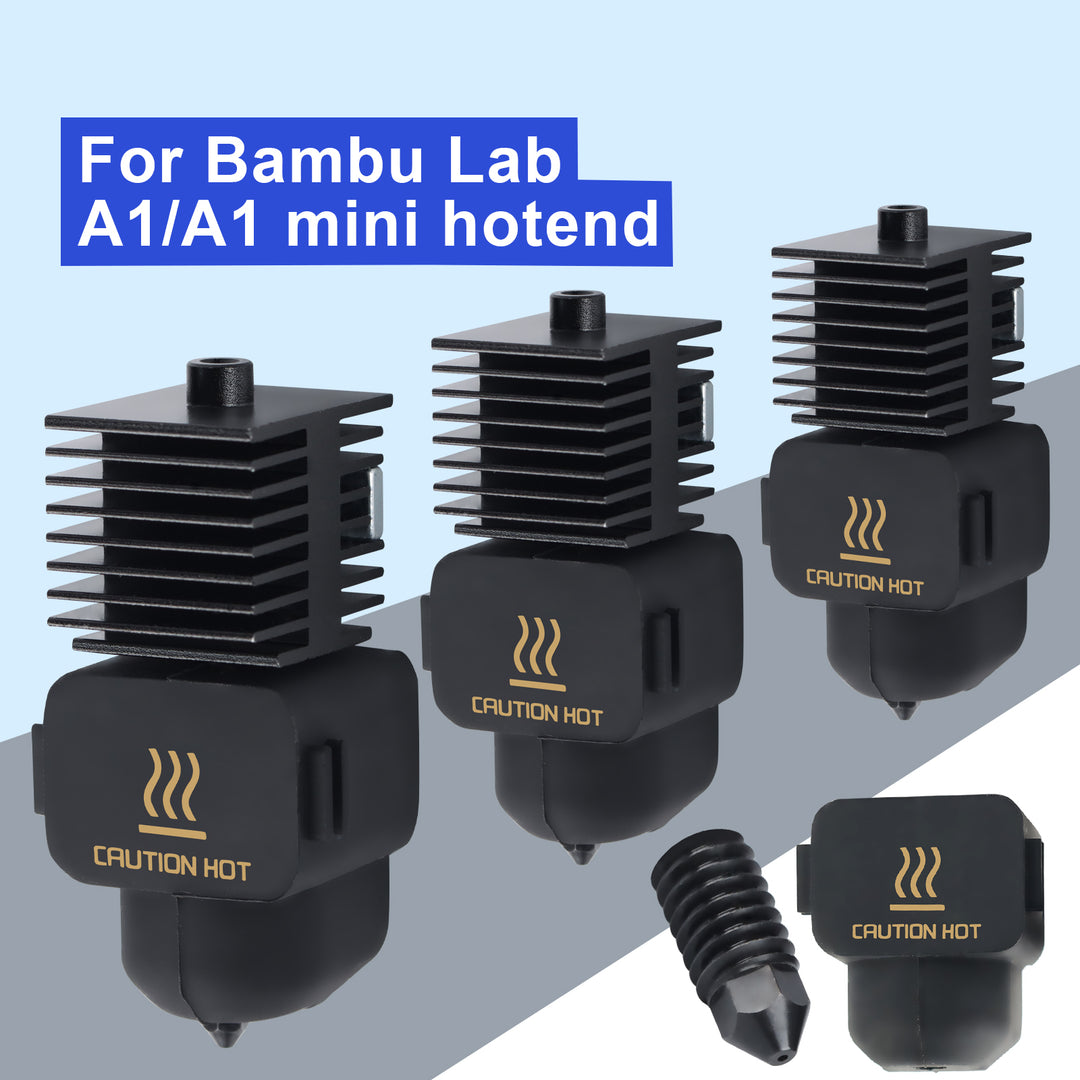 Ideaformer Hotend for A1 Mini/A1 Print Head Upgrade High-Temperature 0.4MM Hardened Steel Nozzle Hot End Kit Extruder Replacement with 1PCS Silicone Cover Sock for Bambu Lab 3D Printer Accessories