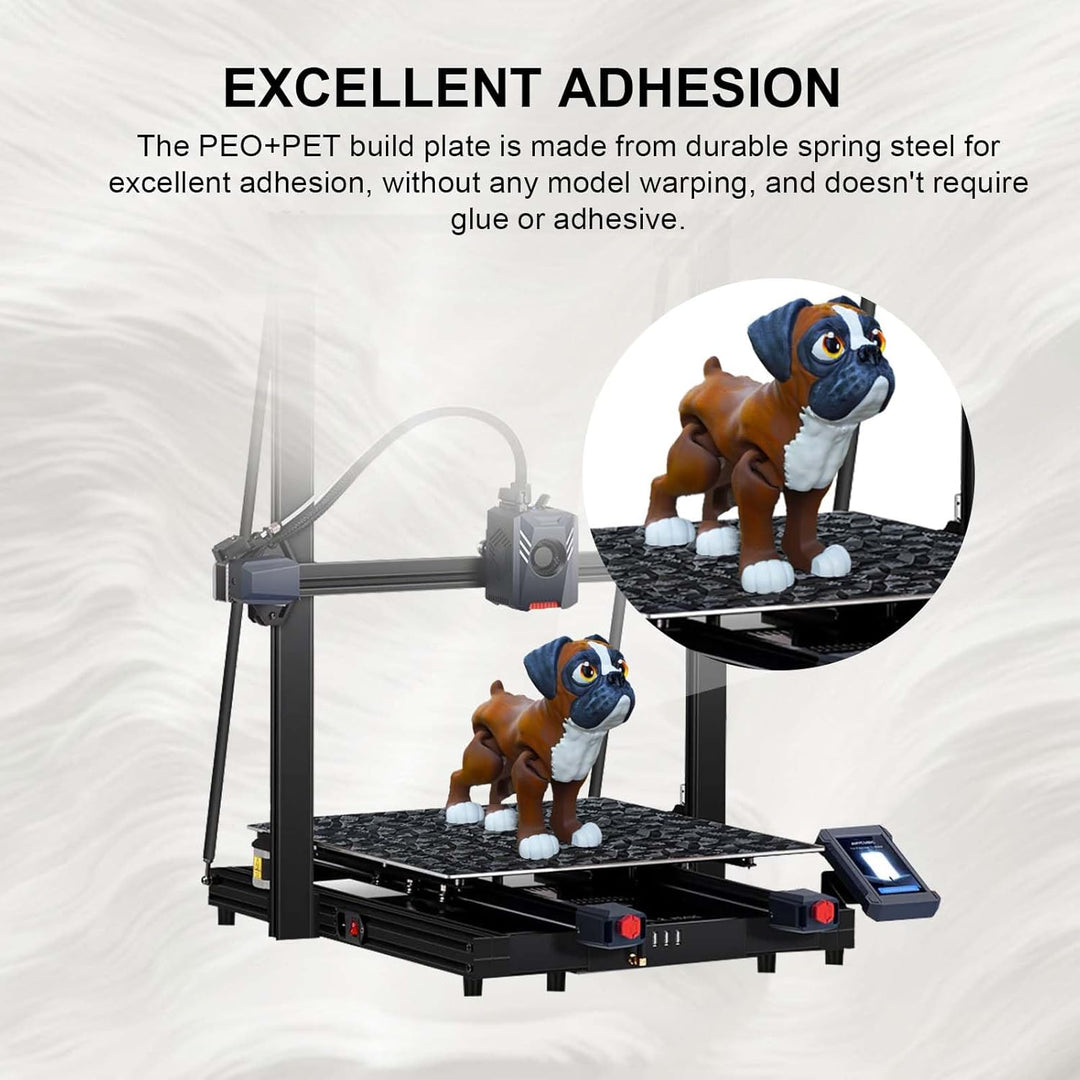 IdeaFormer Diamond PEO+Carbon Fiber PET Spring Steel Build Plate, 410×410mm for Anycubic Chiron for Voron 400/CR-10 S4/CR-6 Max/RepRap X400/T-REX/2+/T-Rex 3.0/Raptor 2