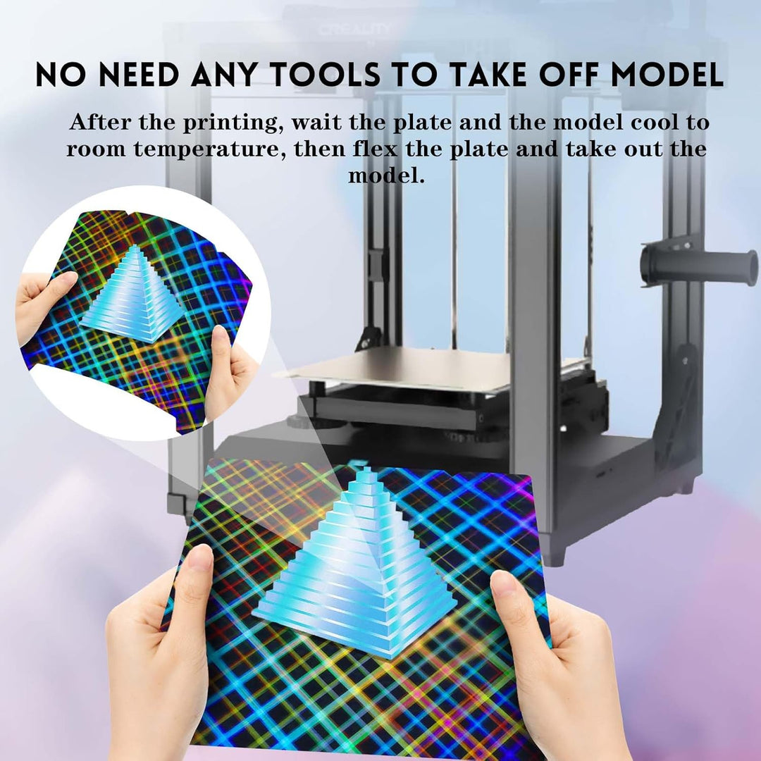 IdeaFormer Rainbow Plaid+ Mesh PES Spring Steel Build Plate, 235x235mm for Creality K1C/K1/SE/Ender 5 S1/Ender 3/Ender 3 Pro/Ender 3 V2/Ender 3 S1 Pro/Ender 3 Neo