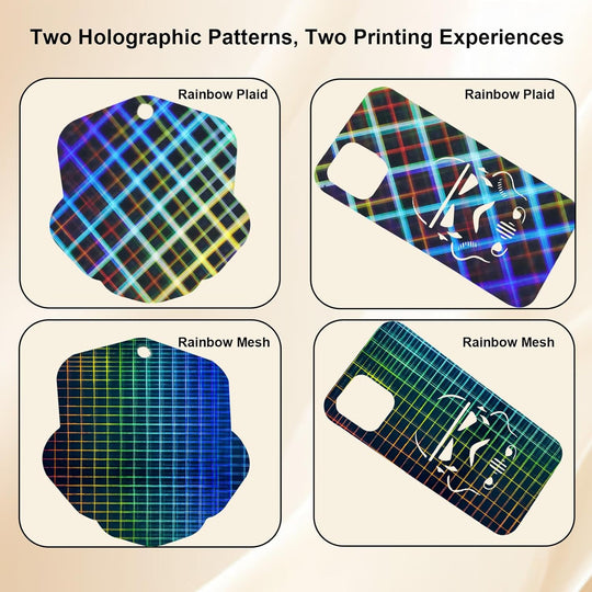 IdeaFormer Smooth Rainbow Mesh+Plaid PES  Spring Steel Build Plate, 257×257mm for Bambu Lab X1 X1C X1E P1P P1S A1