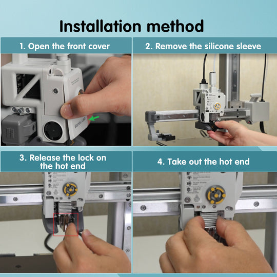 Ideaformer Hotend for A1 Mini/A1 Print Head Upgrade High-Temperature 0.4MM Hardened Steel Nozzle Hot End Kit Extruder Replacement with 1PCS Silicone Cover Sock for Bambu Lab 3D Printer Accessories