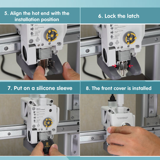 Ideaformer Hotend for A1 Mini/A1 Print Head Upgrade High-Temperature 0.4MM Hardened Steel Nozzle Hot End Kit Extruder Replacement with 1PCS Silicone Cover Sock for Bambu Lab 3D Printer Accessories