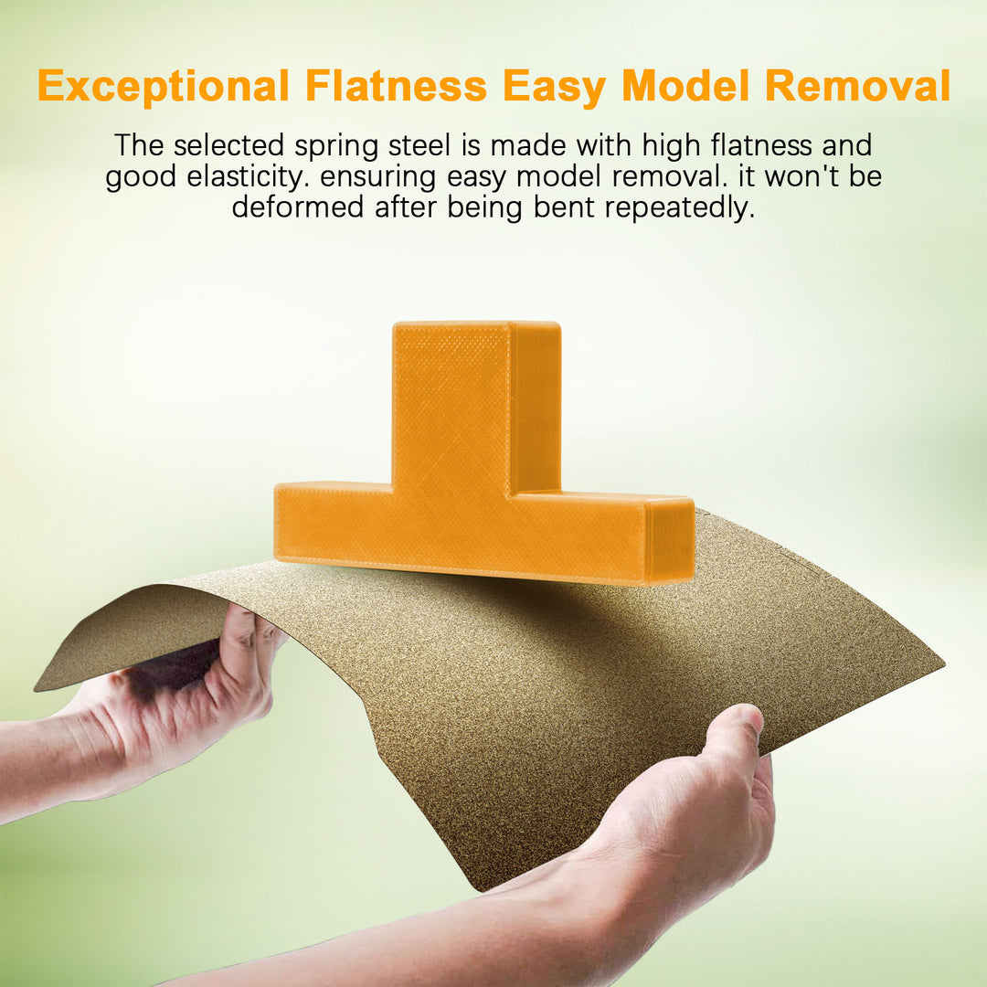 IdeaFormer Double Sided Gold Textured PEI Spring Steel Build Plate, 270×293mm For Creality K2 3D Printer