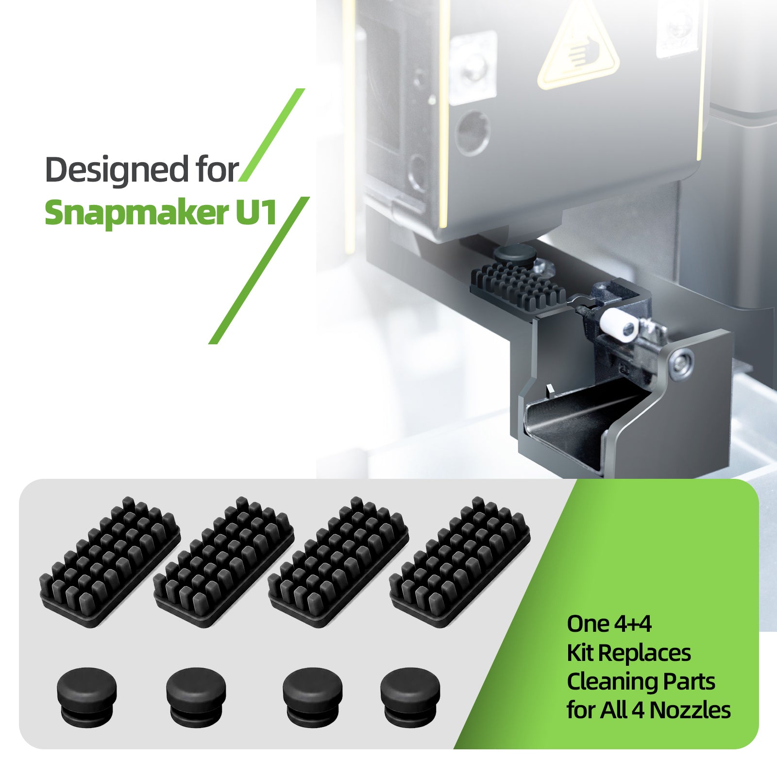 IdeaFormer Nozzle Cleaning Brush & Nozzle overflow pad set for Snapmaker U1